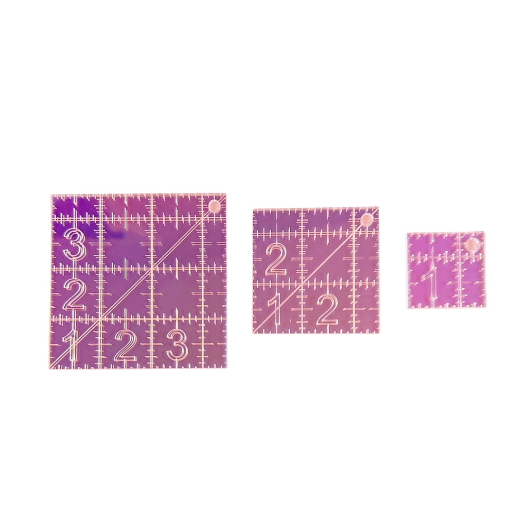 Mini Squares Set - Iridescent Quilting Rulers