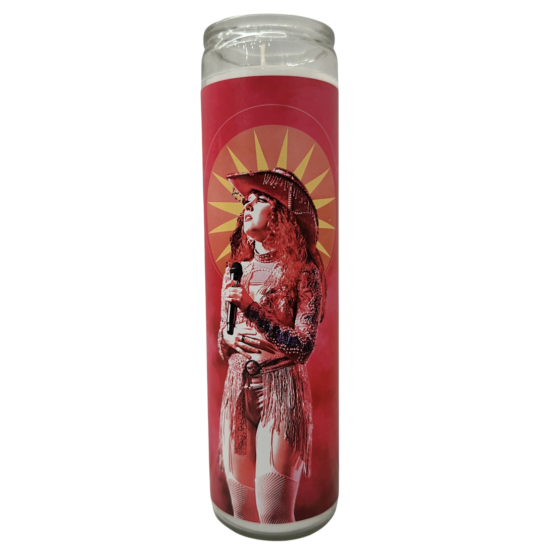 Chappell Roan Prayer Candle Pink Pony Club