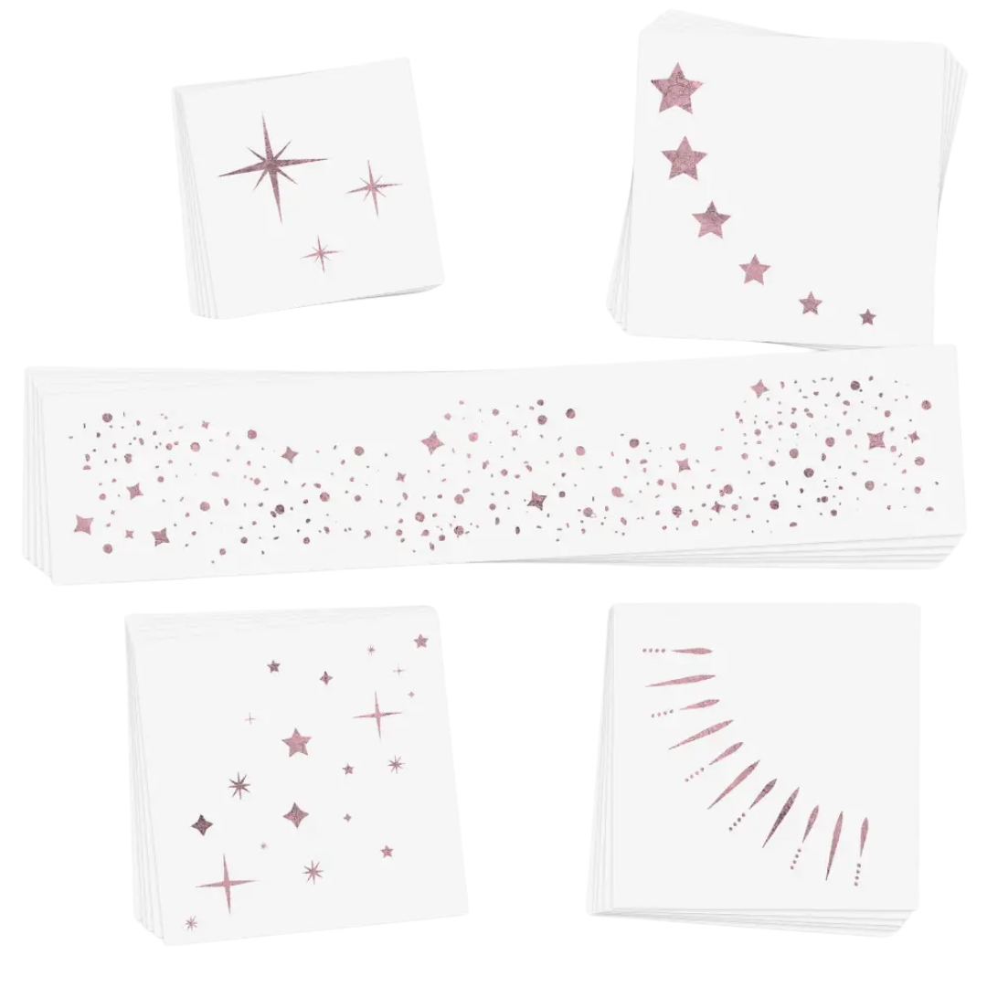 Twinkling Lights Pink Variety Set | Metallic Temporary Tattoo
