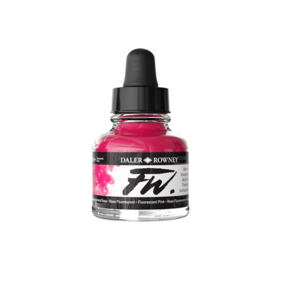 FW Liquid Acrylic Ink 1oz - Fluorescent Pink