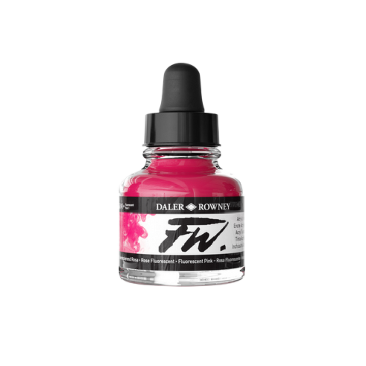 FW Liquid Acrylic Ink 1oz - Fluorescent Pink