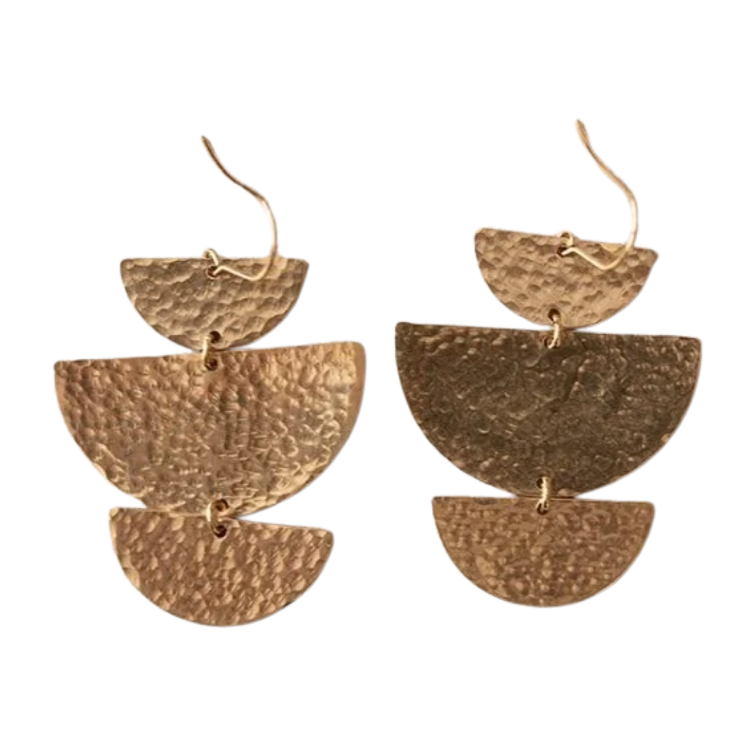 Hammered Brass Earrings No. 29