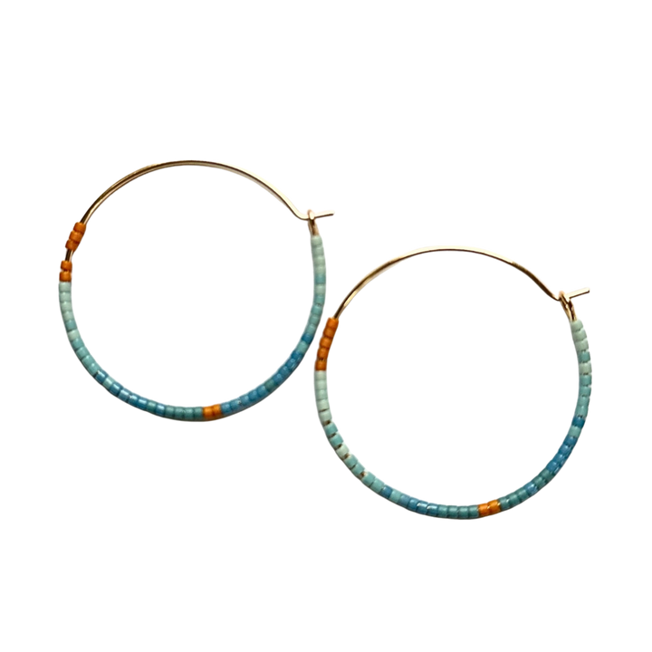 Beaded Hoop Earrings