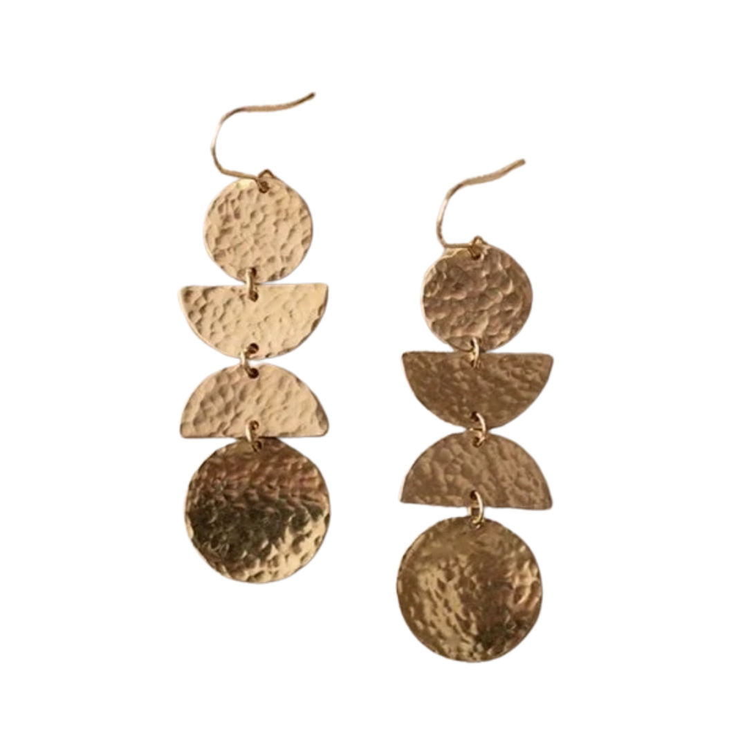 Hammered Brass Earrings No. 19