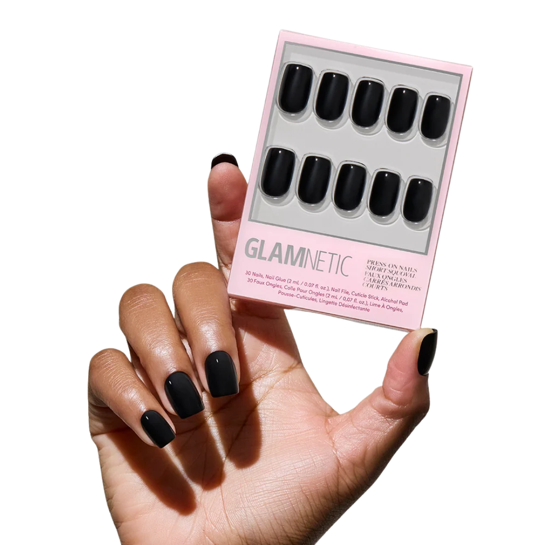 Jet Black Press-On Nails