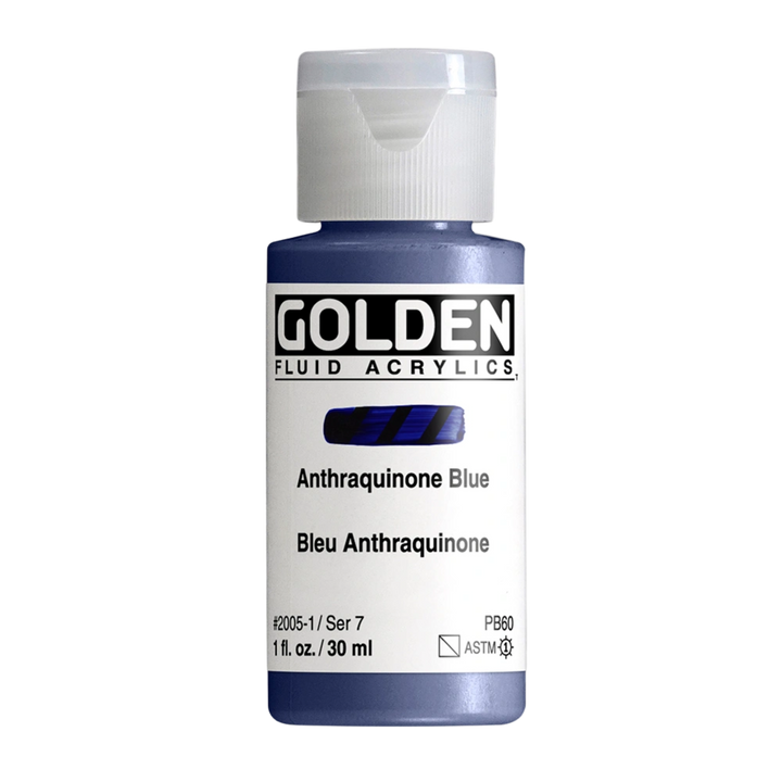 Golden Fluid Acrylic Paint 1oz - Anthraquinone Blue