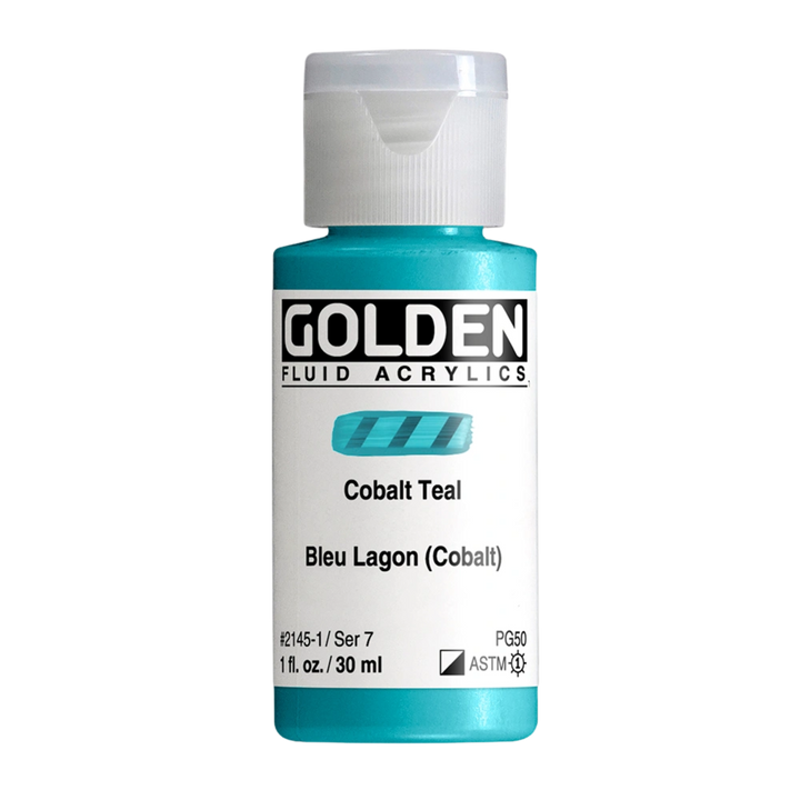 Golden Fluid Acrylic Paint 1oz - Cobalt Teal