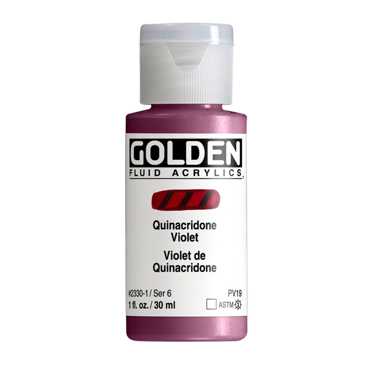 Golden Fluid Acrylic Paint 1oz - Quinacridone Violet