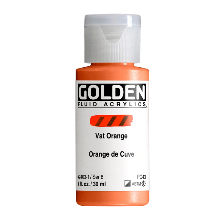Golden Fluid Acrylic Paint 1oz - Vat Orange
