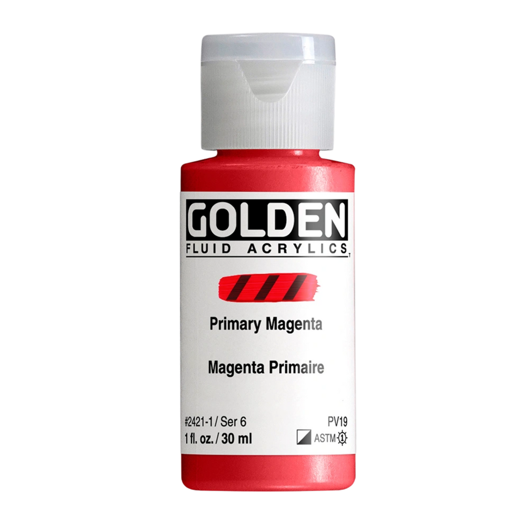Golden Fluid Acrylic Paint 1oz - Primary Magenta