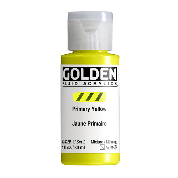 Golden Fluid Acrylic Paint 1oz - Primary Yellow