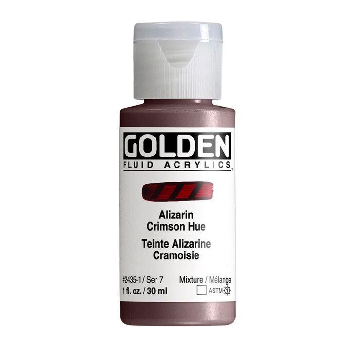 Golden Fluid Acrylic Paint 1oz - Alizarin Crimson Hue