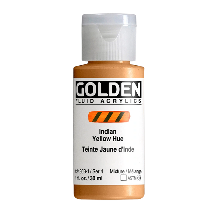 Golden Fluid Acrylic Paint 1oz - Indian Yellow Hue