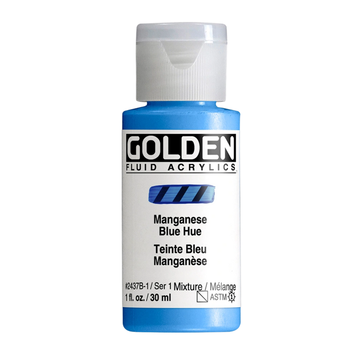 Golden Fluid Acrylic Paint 1oz - Manganese Blue Hue