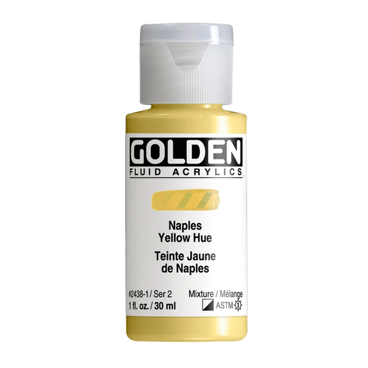 Golden Fluid Acrylic Paint 1oz - Naples Yellow Hue