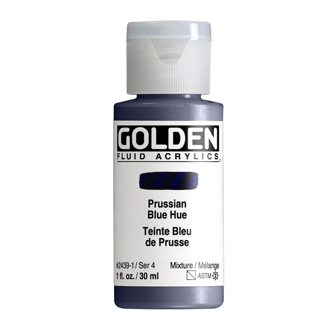 Golden Fluid Acrylic Paint 1oz - Prussian Blue Hue