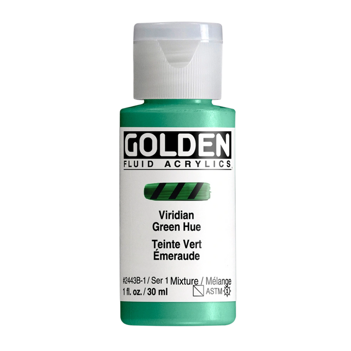 Golden Fluid Acrylic Paint 1oz - Viridian Green Hue