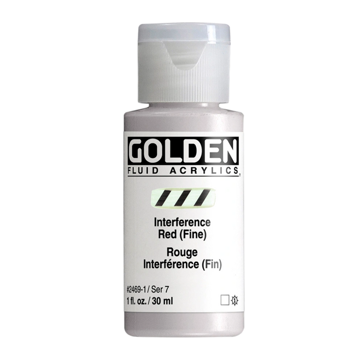 Golden Fluid Acrylic Paint 1oz - Interference Red (Fine)