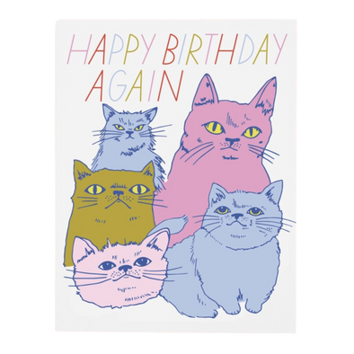 Cats Again Bday Card