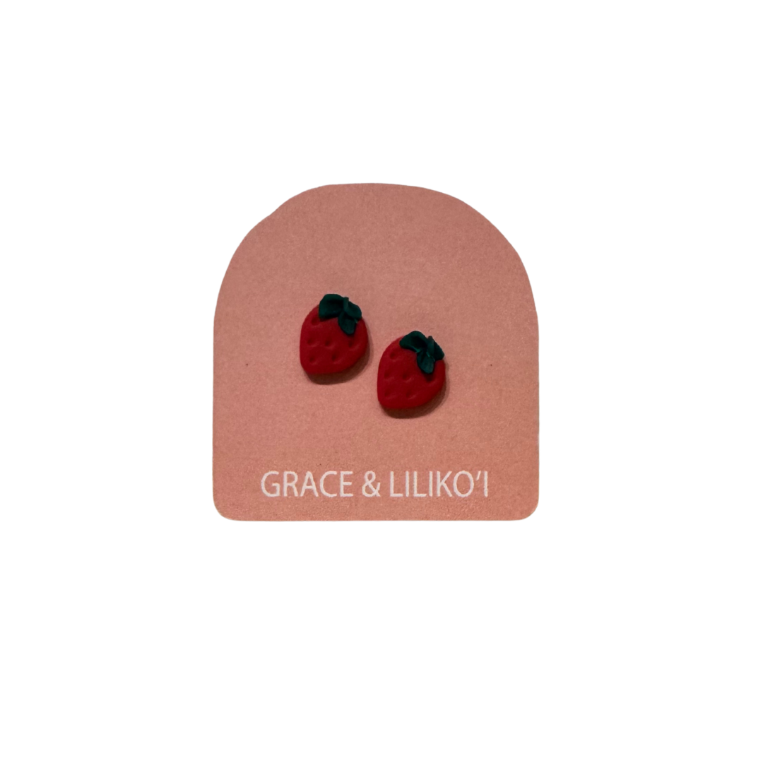Strawberry Post Earrings
