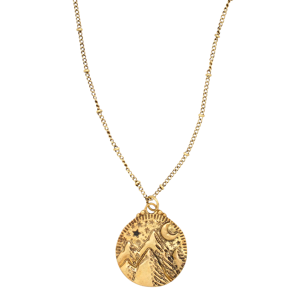 Mountains of the Moon Gold Necklace