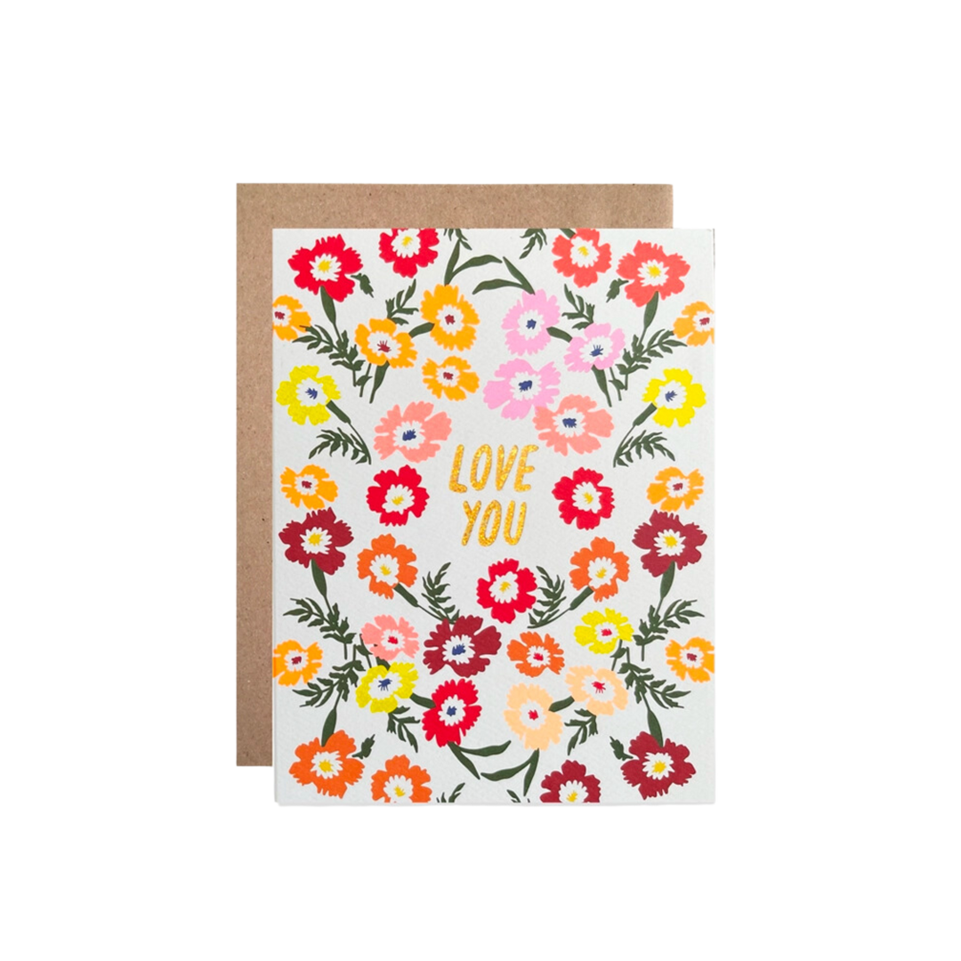 Love You Carnations Card