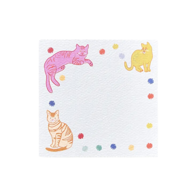 48 pack / Neon Cats Small Square Notes