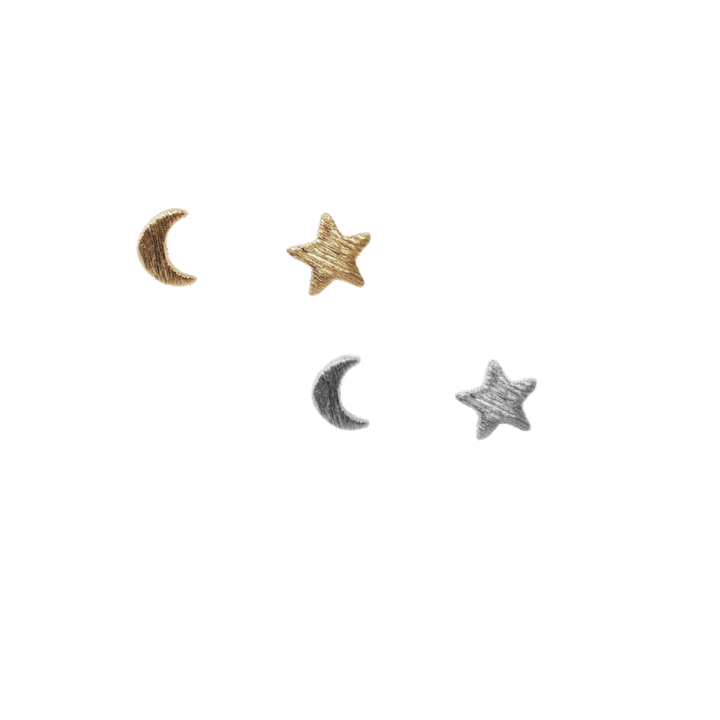 Moon and Star Earrings