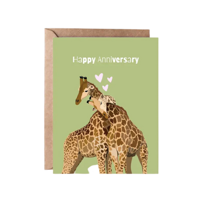 Giraffe Anniversary Card