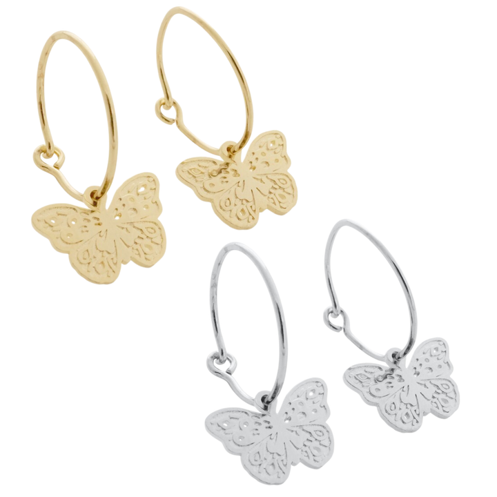 Magic Charm Butterfly Hoops