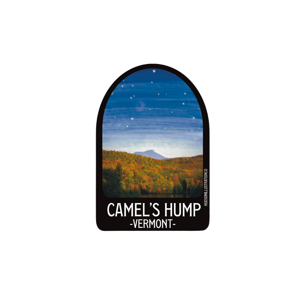 Waterproof Vinyl Sticker - Camels Hump Mountain Vermont