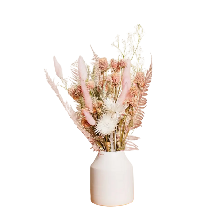 Blush, Green & White Dried Flower Mini Bouquet