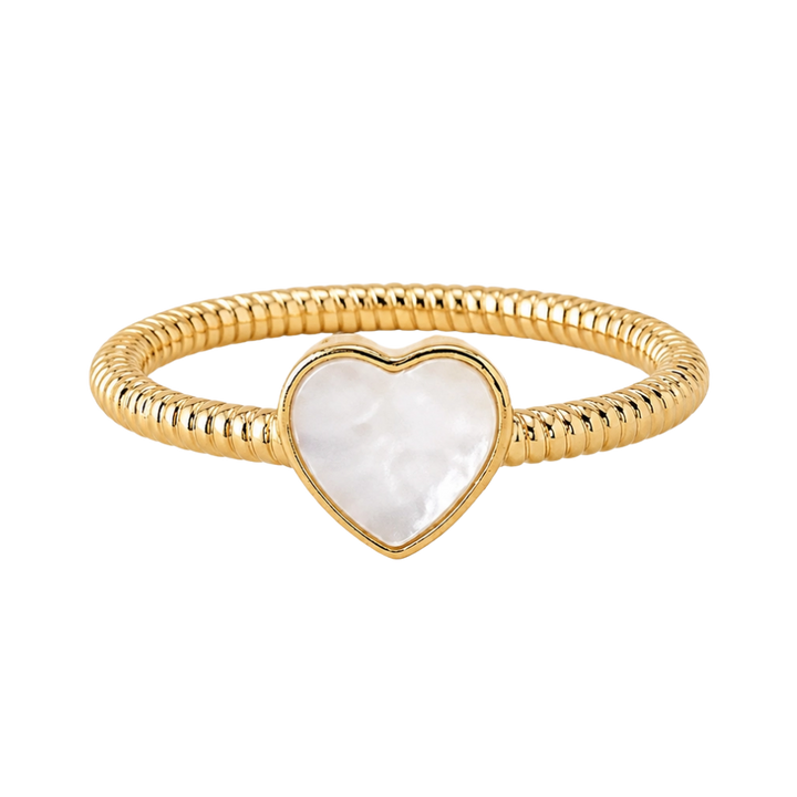 Sweetheart Gold Ring - Mother of Pearl