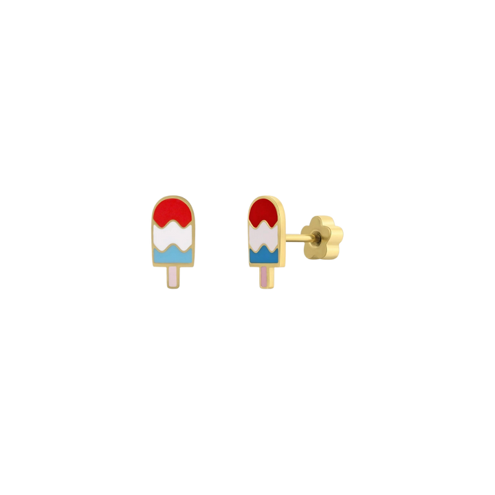 Popsicle Enamel Flat Back Kids Earrings
