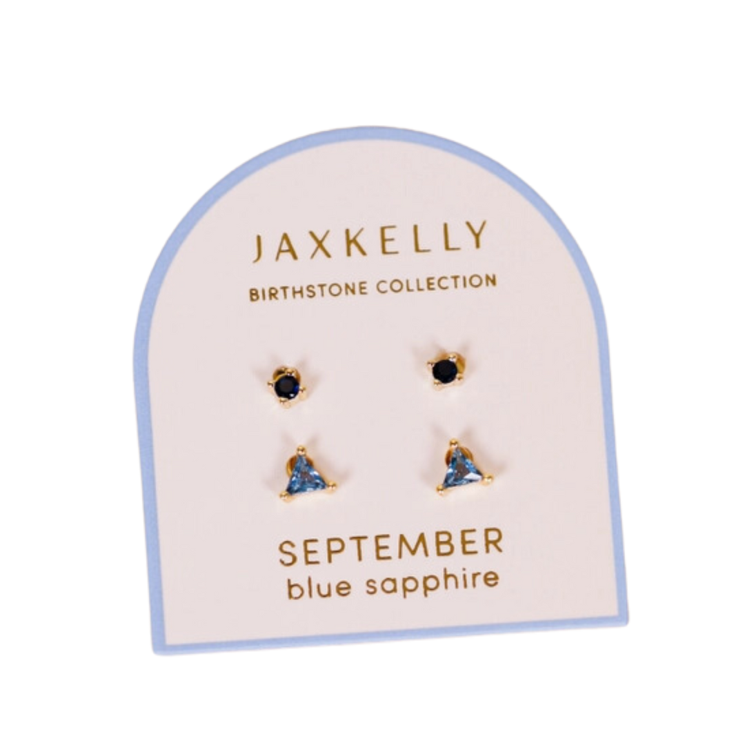 Birthstone Gold Stud Earring Set