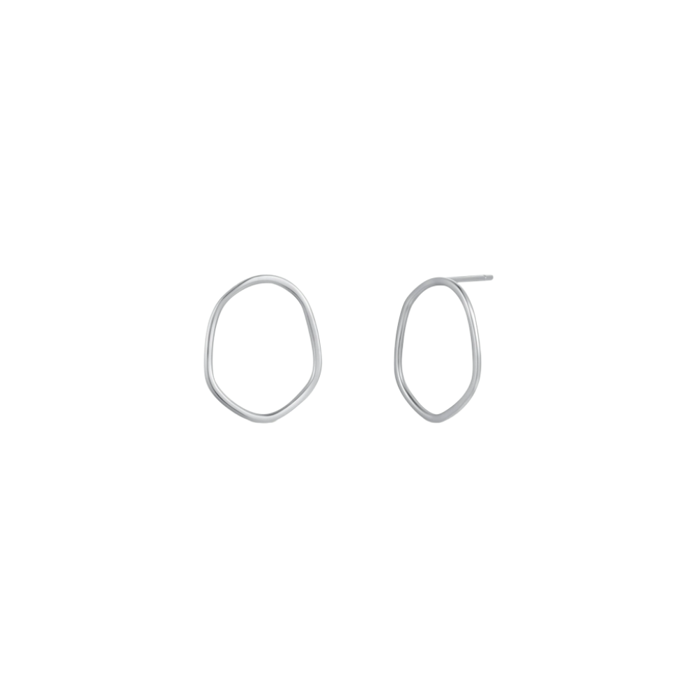 Silver Organic Hoops