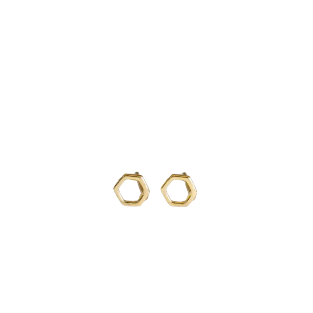 Minimalist Hexagon Earrings