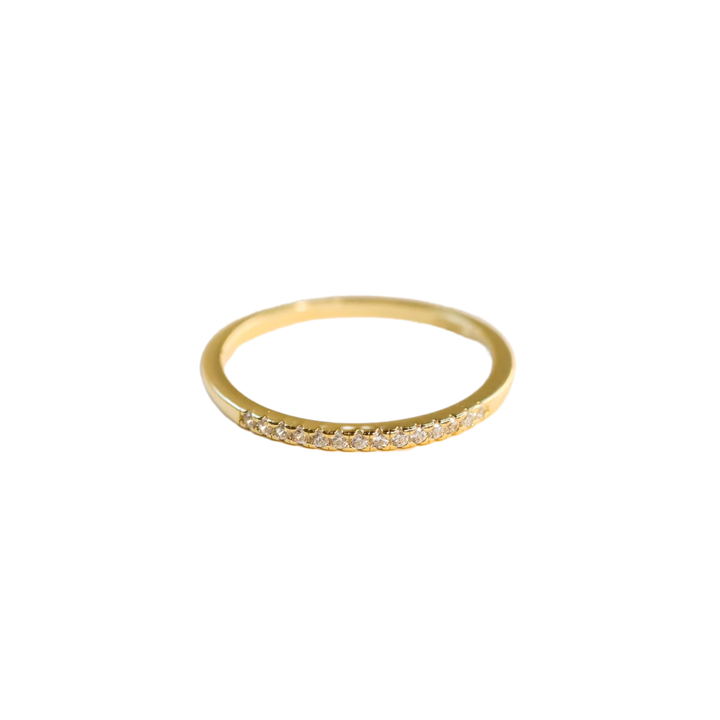 Half Pavé Ring
