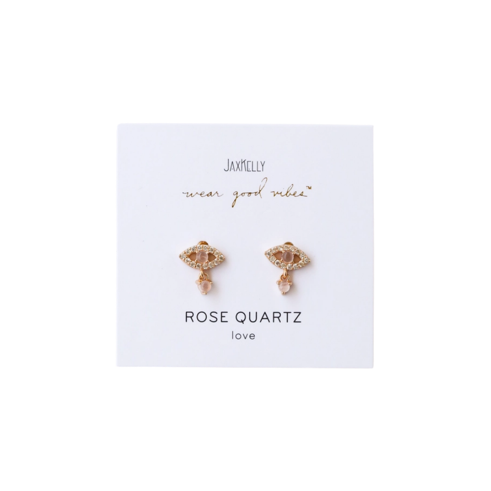 Evil Eye Drop - Rose Quartz