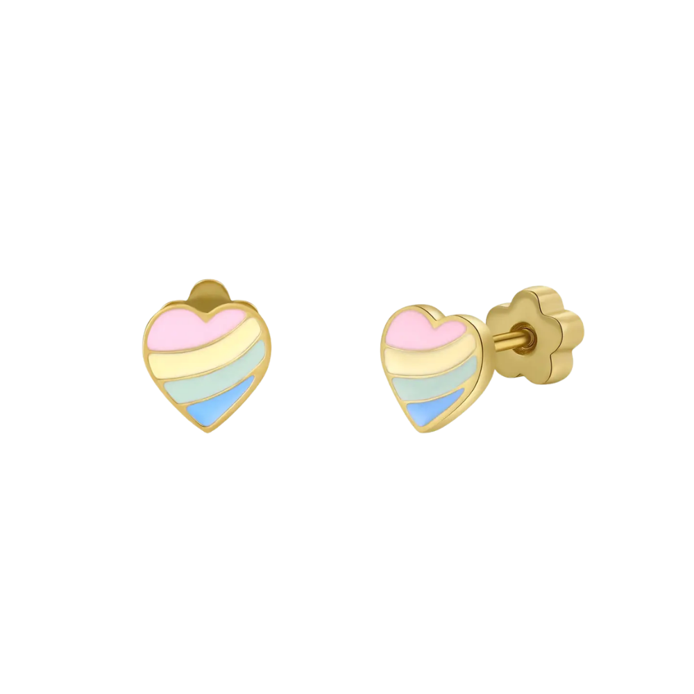 Heart Flat Back Earrings