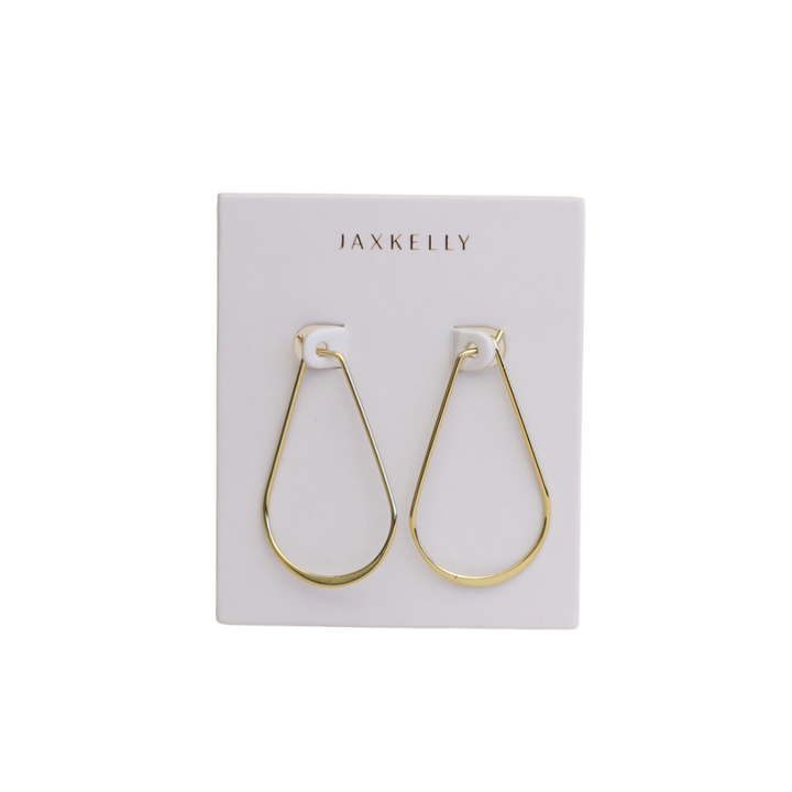 Gold Long Oval Hoop