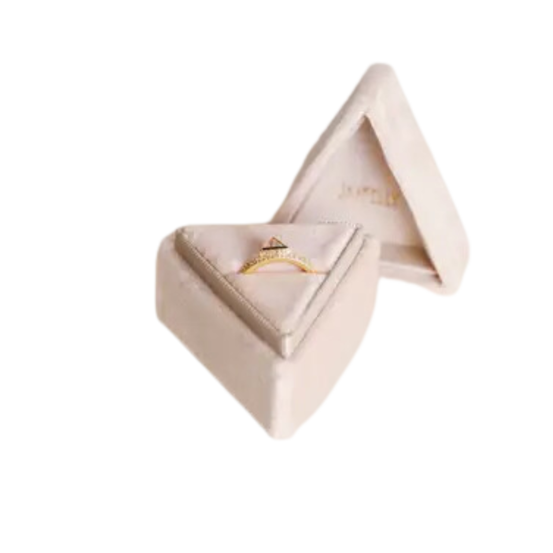 Velvet Jewelry Box Triangle