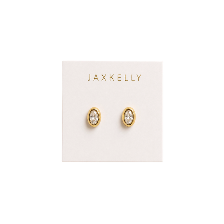 Oval Bezel Studs