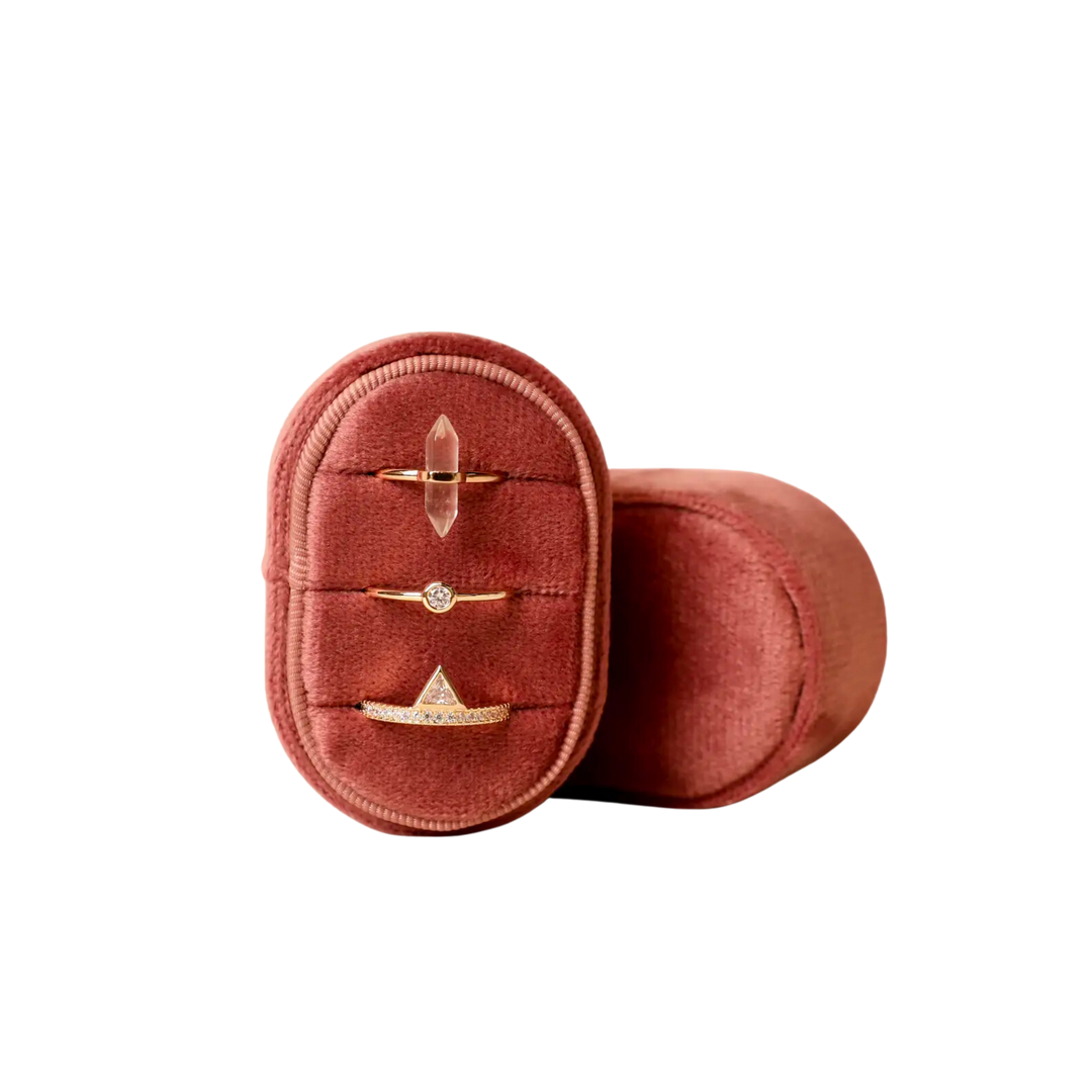 Velvet Jewelry Box - Small Oval