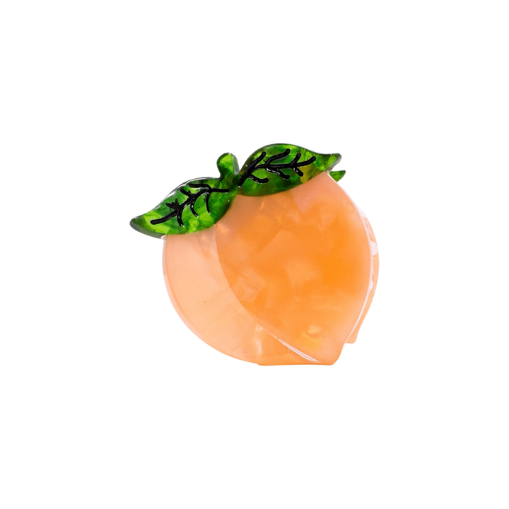 Mini Peach Hair Claw Clip
