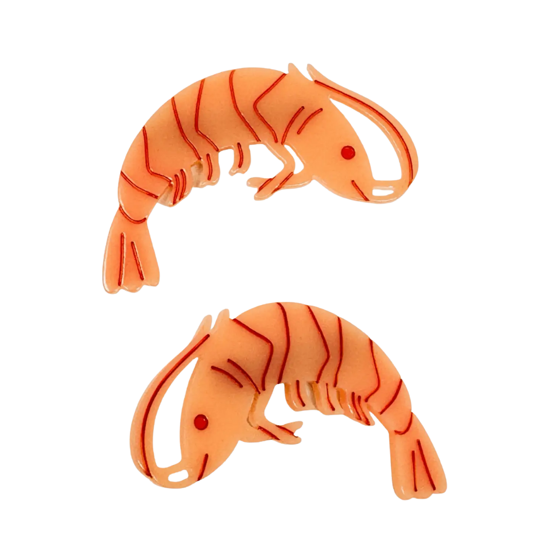 Shrimp Alligator Hair Clip Set
