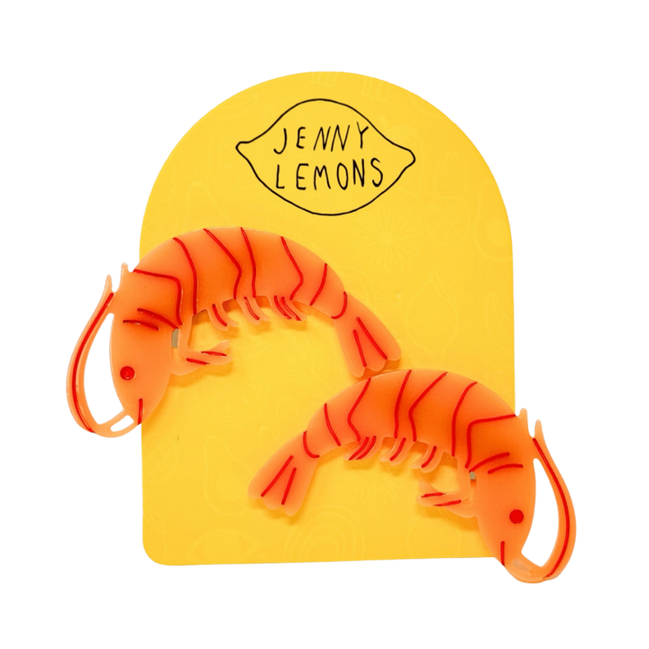 Shrimp Alligator Hair Clip Set