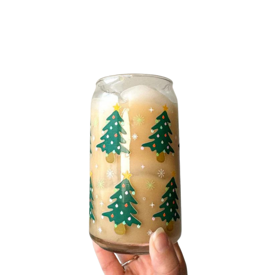 Christmas Tree Glass Cup-Dishwasher Safe