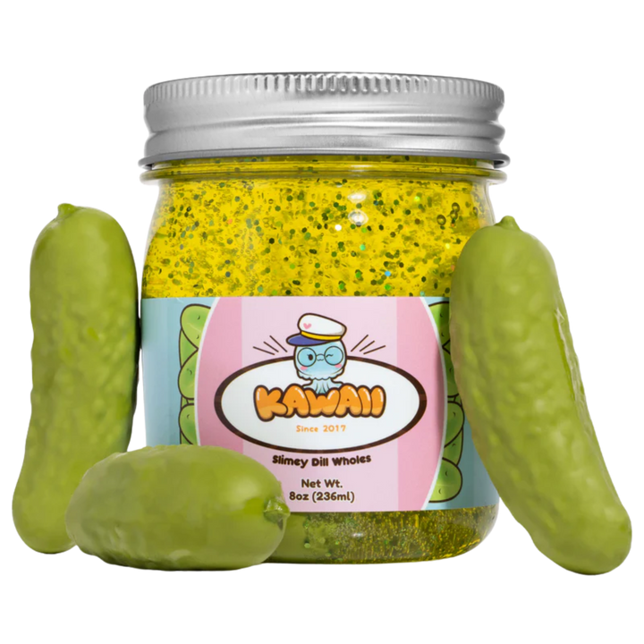 Shimmery Pickle Clear Slime