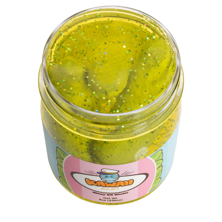 Shimmery Pickle Clear Slime
